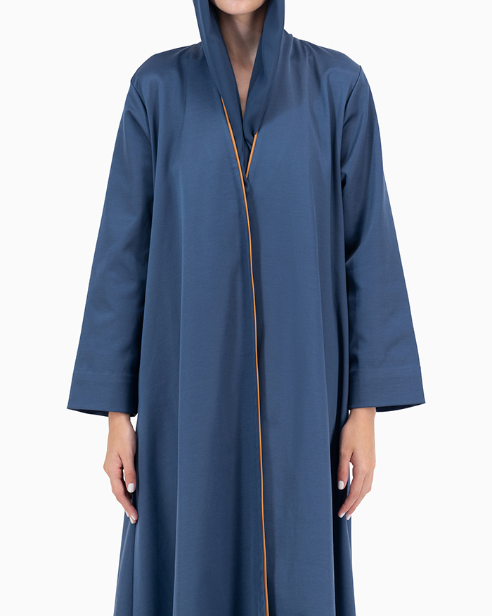 Model wears Blue Selena Abaya