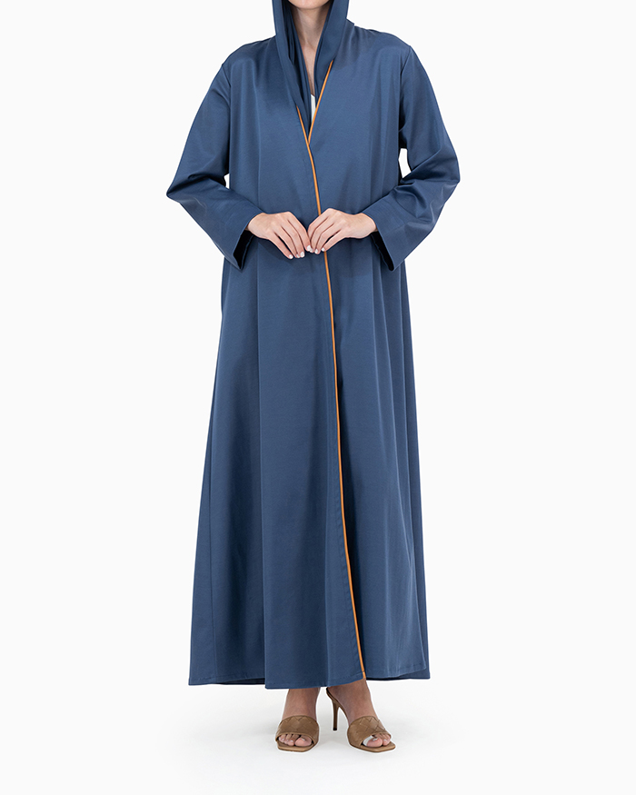 Model wears Blue Selena Abaya